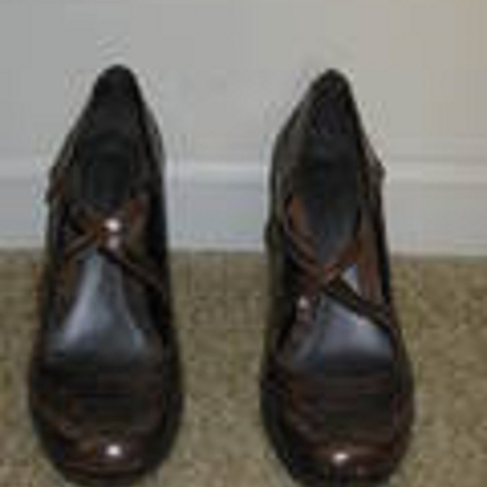 Nine West Brown Women's Dolly Shoes Heels 8 Medium Strappy
